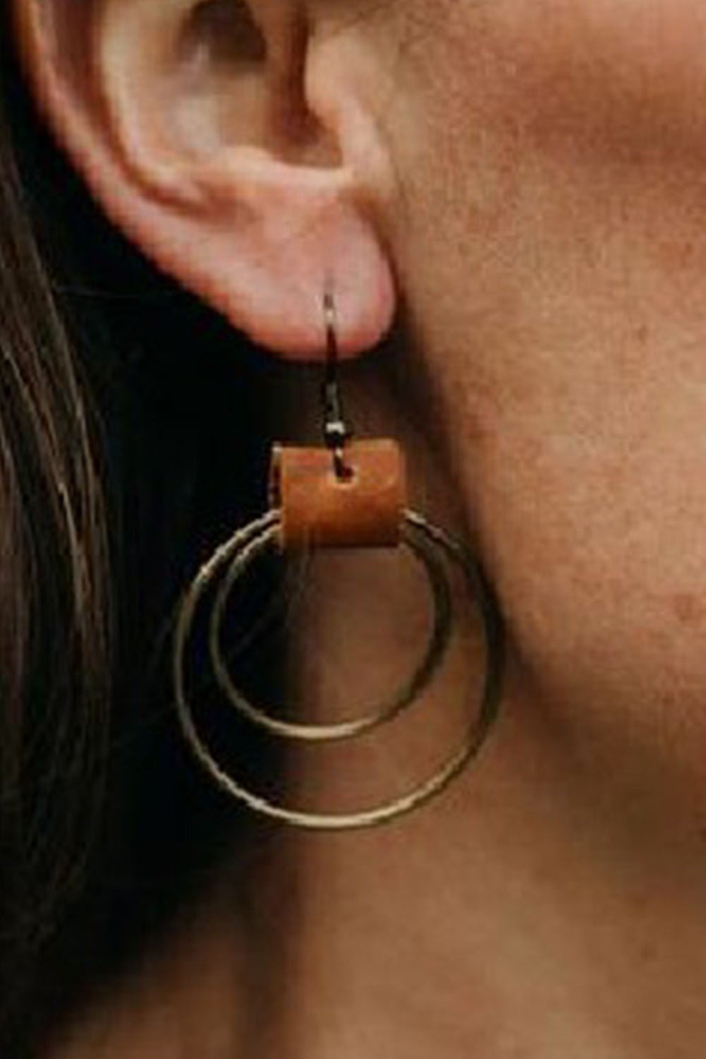 Gold Vintage Hoop Hook Earrings